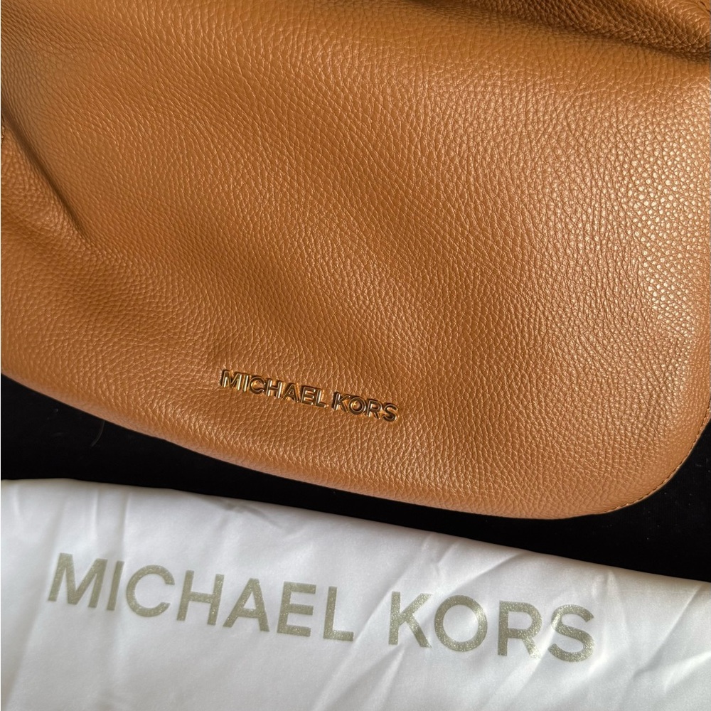 Michael Kors Women’s Brown Leather Fulton Shoulder Bag